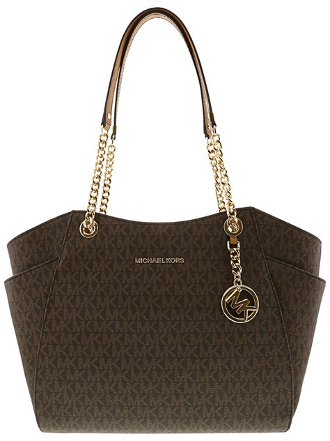 michael kors jet set travel large chain shoulder tote leather|Michael Kors large luggage sets.